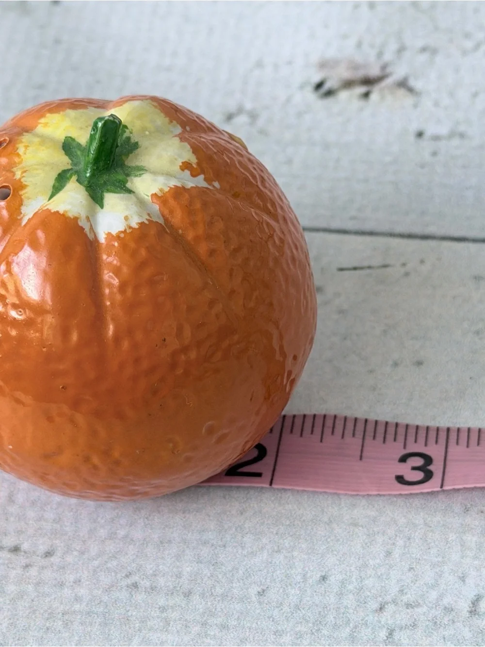 Orange Ceramic Salt and Pepper Shakers - Set of 2